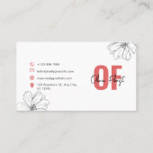 Elegant Florist Visitekaartje (Achterkant)