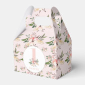 Elegant florroze verjaardag bedankdoosjes (Voorkant Zijde)