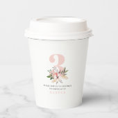 Elegant florroze verjaardagsbekertjes papieren bekers (Voorkant)