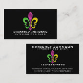 Elegant Flour De Lis ontwerp visitekaartje (Voorkant / Achterkant)