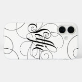 Elegant Flourged Lettering Selfie Calligrafie Case-Mate iPhone Case (Achterkant (horizontaal))