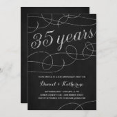 Elegant Flourish | 35e partij bij het Jubileum Kaart (Voorkant / Achterkant)