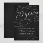 Elegant Flourish | 70ste verlichtingsparty Kaart (Voorkant / Achterkant)