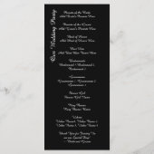 Elegant Flourish Black and White Wedding Programs Programmakaart (Achterkant)