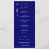 Elegant Flourish Blue Wedding Programs Sjablonen (Achterkant)