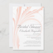 Elegant Flourish Bridal Shower Invitations Kaart (Voorkant)