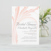 Elegant Flourish Bridal Shower Invitations Kaart (Staand voorkant)