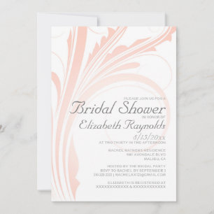 Elegant Flourish Bridal Shower Invitations Kaart