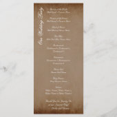 Elegant Flourish Brown Fall Wedding Programs Programmakaart (Achterkant)