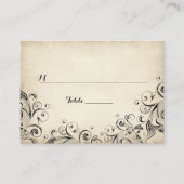 Elegant Flourish Flat Table Place Kaarten Visitekaartje (Voorkant)