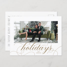 Elegant Flourish Formal Script Holiday Briefkaart