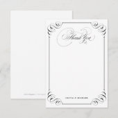 Elegant flourish kalligraphy  bedankt (Voorkant / Achterkant)