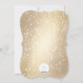 Elegant Flourish Merrily Ever After Weddenfoto Feestdagenkaart (Achterkant)