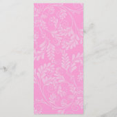 Elegant Flourish Pink Wedding Menus Menu (Achterkant)