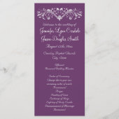 Elegant Flourish Regal Paars Wedding Programs Programmakaart (Voorkant)