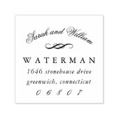 Elegant Flourish | Retouradres Zelfinktende Stempel (Design)