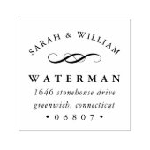 Elegant Flourish | Retouradres Zelfinktende Stempel (Design)