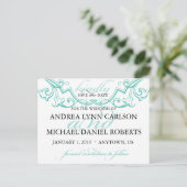 Elegant Flourish Save the Date Briefkaart (Staand voorkant)