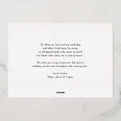 Elegant Flourish Script Merry Christmas Folie Feestdagenkaart (Achterkant)