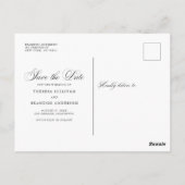 Elegant Flourish Script Photo Save our Date Briefkaart (Achterkant)