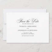 Elegant Flourish Script Photo Save our Date Save The Date (Achterkant)