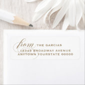 Elegant Flourish Script Return Address Label (Insitu)