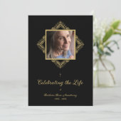 Elegant Flourish Sophisticated Golden Ornament  Kaart (Staand voorkant)