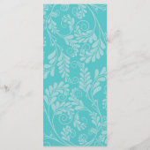 Elegant Flourish Turquoise Wedding Menus Menu (Achterkant)