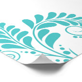Elegant Flourish Turquoise Wedding Welcome Poster (Hoek)