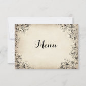 Elegant Flourish Wedding Entree Card RSVP Kaartje (Achterkant)