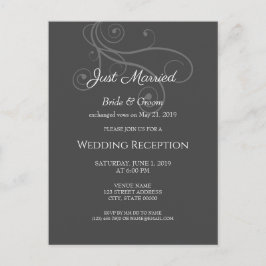 Elegant Flourishes Wedding Reception Eloped Briefkaart