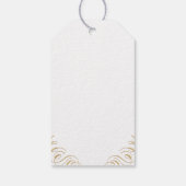 Elegant floury calligraphy bruiloft bedankt je cadeaulabel (Achterkant)