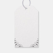 Elegant floury calligraphy bruiloft bedankt je cadeaulabel (Achterkant)