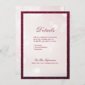 Elegant floury calligraphy bruiloft details informatiekaartje (Voorkant / Achterkant)