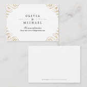 Elegant floury calligraphy bruiloft insert informatiekaartje (Voorkant / Achterkant)
