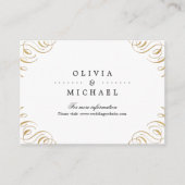 Elegant floury calligraphy bruiloft insert informatiekaartje (Voorkant)