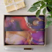 Elegant Flow Abstracte Paarse en gouden vloeistof Tissuepapier (Geschenk)
