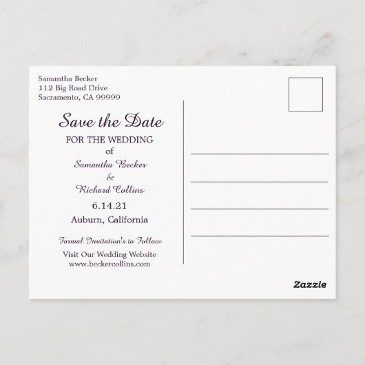 Elegant Flower and Feathers Briefkaart (Achterkant)