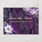 Elegant Flower and Feathers Briefkaart (Voorkant)