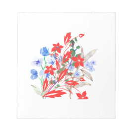 Elegant Flower and Leaves Artwork | Minimal  Notitieblok