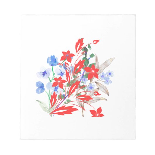 Elegant Flower and Leaves Artwork | Minimal  Notitieblok (Voorkant)