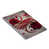 Elegant Flower Art with Gold Accents Notitieboek (Rechterzijde)