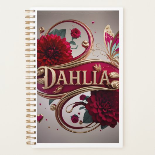 Elegant Flower Art with Gold Accents Planner (Voorkant)