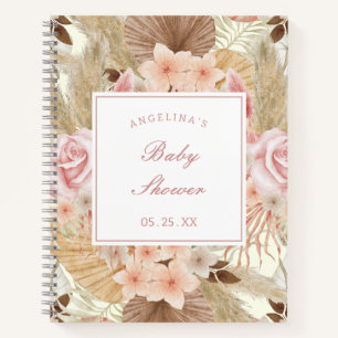 Elegant Flower Baby shower Cadeauslist Notitieboek