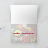 Elegant Flower Bouquet Daisies Rozen Dank je wel Bedankkaart (Binnen)