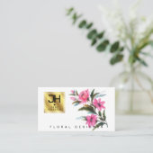 Elegant Flower Business Card-template Visitekaartje (Staand voorkant)