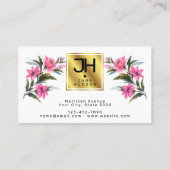 Elegant Flower Business Card-template Visitekaartje (Achterkant)