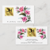 Elegant Flower Business Card-template Visitekaartje (Voorkant / Achterkant)