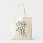 Elegant Flower Canvas tas - Kleur uw eigen kleur (Voorkant)