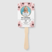 Elegant Flower Celebration of Life Hand Fan Handwaaier (Voorkant)